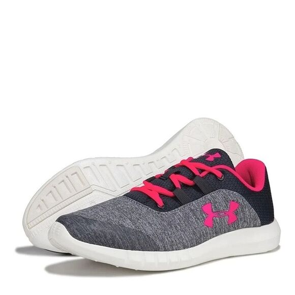 New! UNDER ARMOUR Girls Mojo Sneakers Athletic Shoes Gray Size 3.5 Youth NWOB - Picture 1 of 11